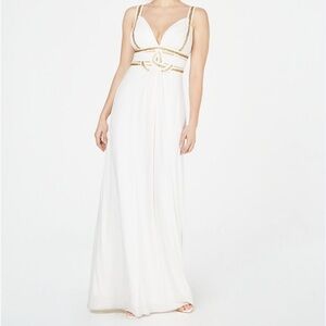 GUESS sleeveless MAXI dress with metallic detail and cut outs Sz 10 Women